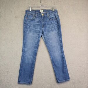 J Crew Jeans Womens 27P Slim Broken in Boyfriend Mid Rise Medium Wash Denim Chic